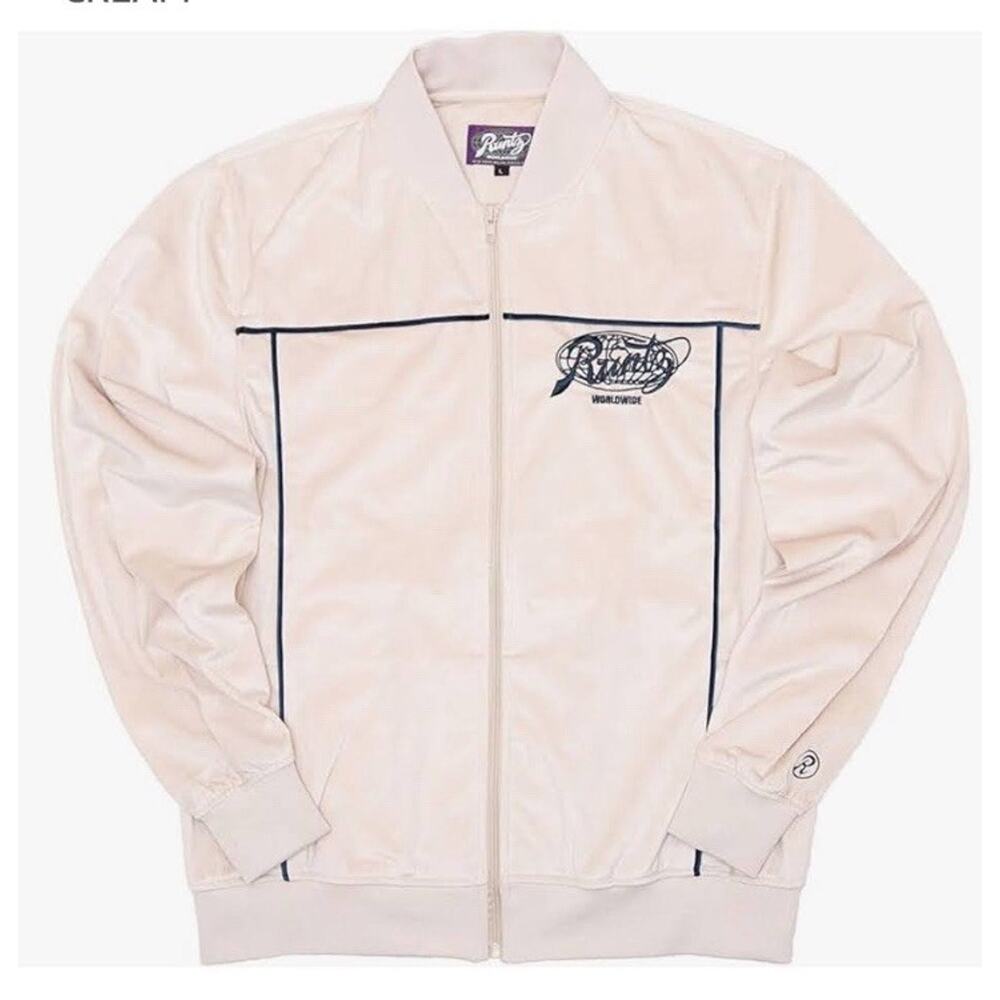 Runtz Around The World Velour Cream/Slate Men's Jacket 33609-CRM